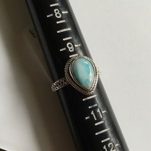 Larimar Dominican Blue Stone Ring Size 7 & 10